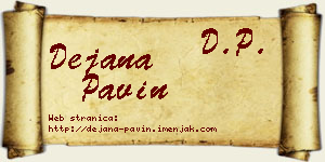 Dejana Pavin vizit kartica